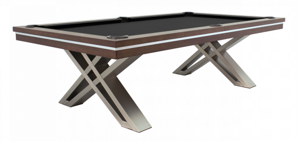 Бильярдный стол для пула "Pierce" 8 ф (коричневый) с плитой, со столешницей