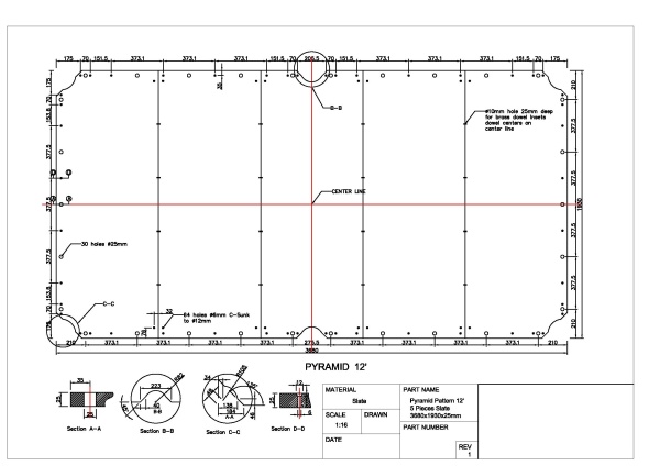 Комплект плит "Premium-Quality Rasson" 12 ф (25 мм, 5-pc) пирамида