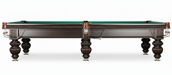 Бильярдный стол для русской пирамиды "Tower" 10 ф, борта дуб (черный орех)