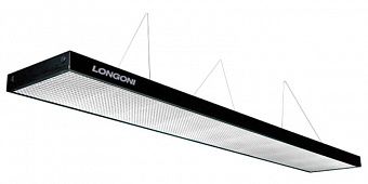 Лампа плоская люминесцентная «Longoni Compact» (черная, серебристый отражатель, 320х31х6см)