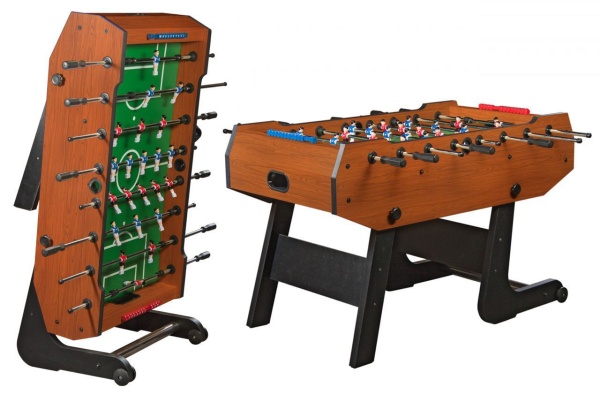 Настольный футбол (кикер) "Maccabi" (140x75x89, орех, складной)